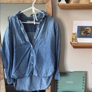 Blue Denim Button-Up Shirt